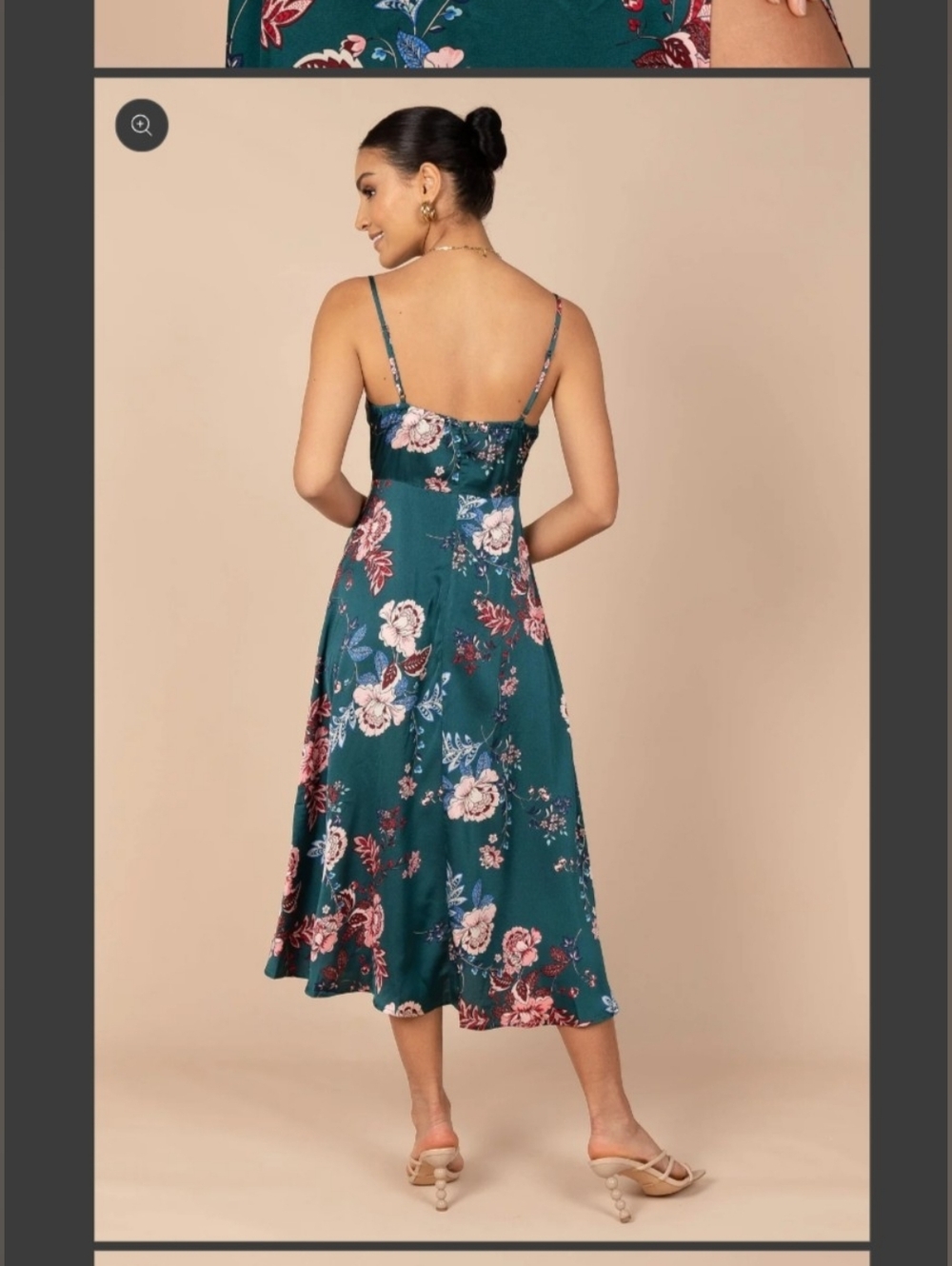 Petal and Pup Doriah Dress Emerald Floral - Picture 4 of 4